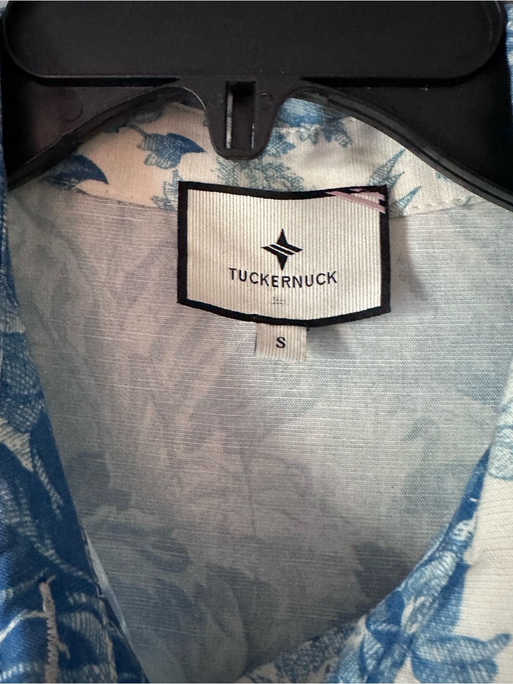 Tuckernuck Chloe Blue and Cream Floral Maxi Shirt Dress with Tie - Picture 2 of 3